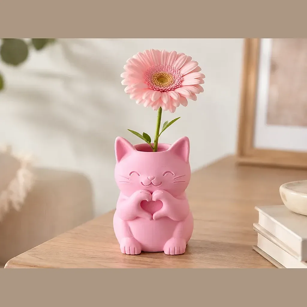 Cute Cat Flower Vase — image 1