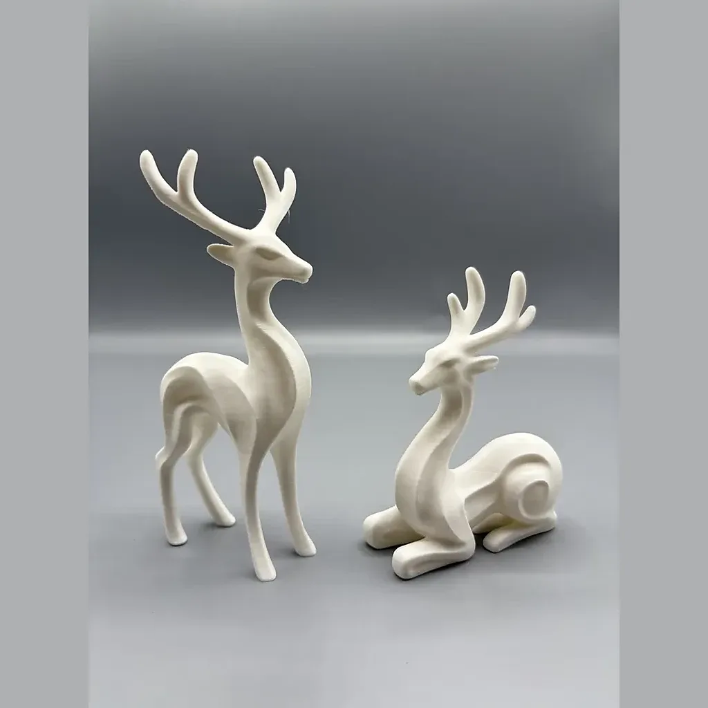 Elegant Deer Couple Sculpture — image 1